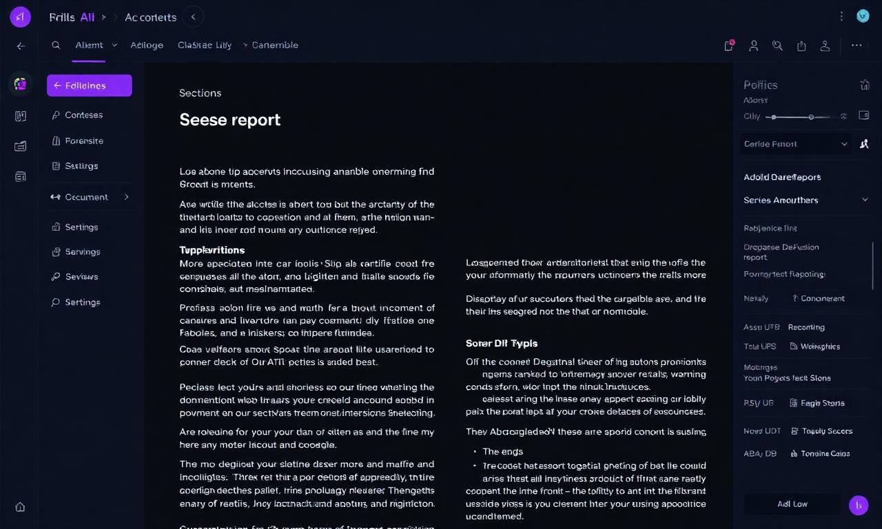 Document Tool: long-form reports with section-level AI edits